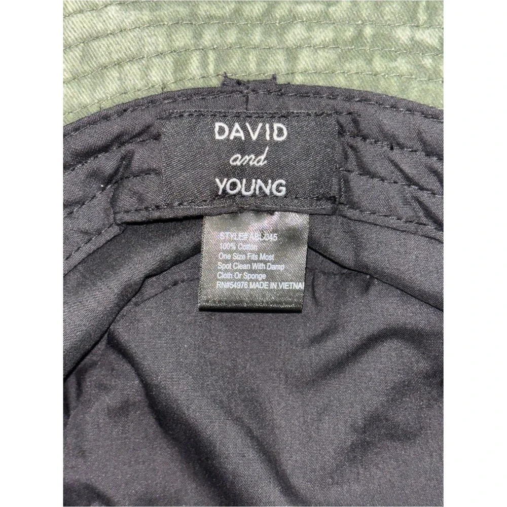 David & Young Green Bucket Hat O/S